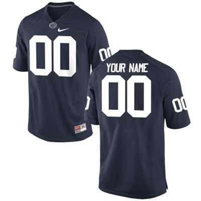 Mens Penn State Nittany Lions Customized Replica Football 2015 Navy Blue Jersey->customized ncaa jersey->Custom Jersey